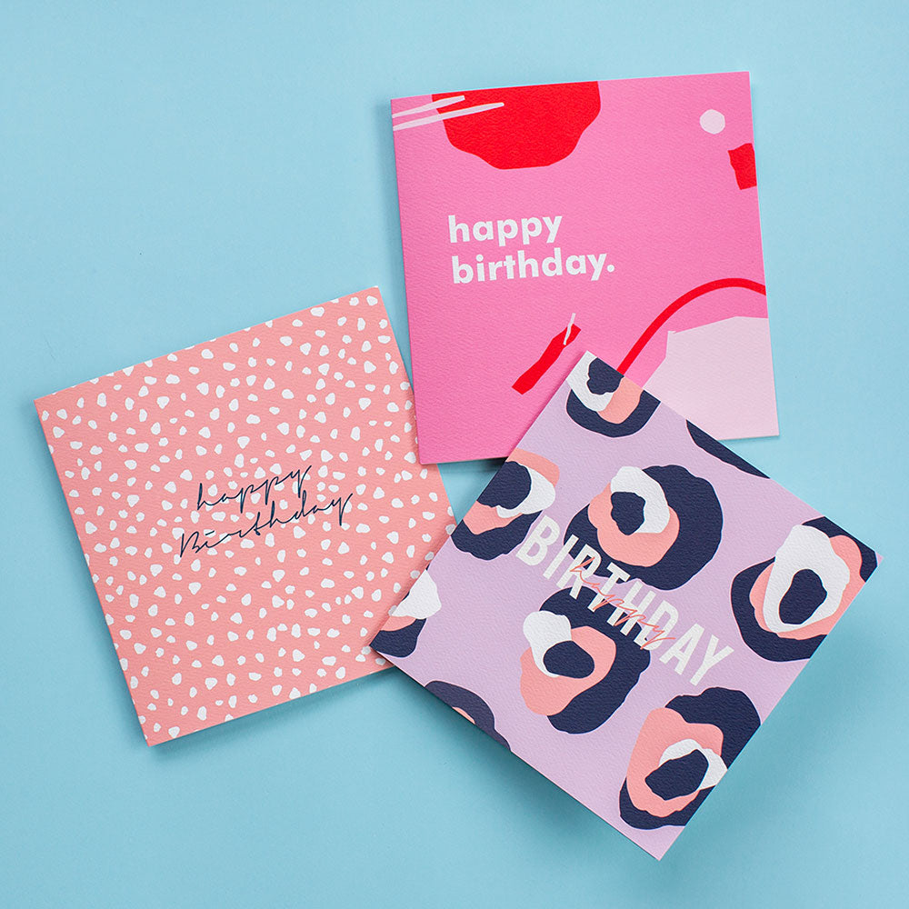 Happy Birthday - Chunky Pink n Purple