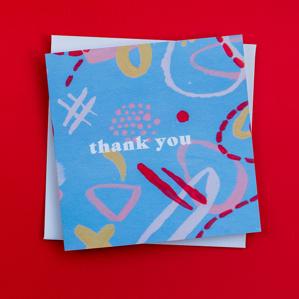 Thank You Blue Paint
